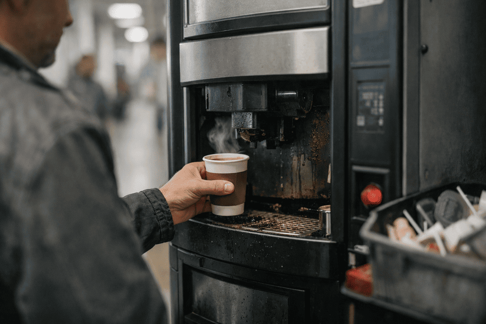 automatele de cafea la 2 lei