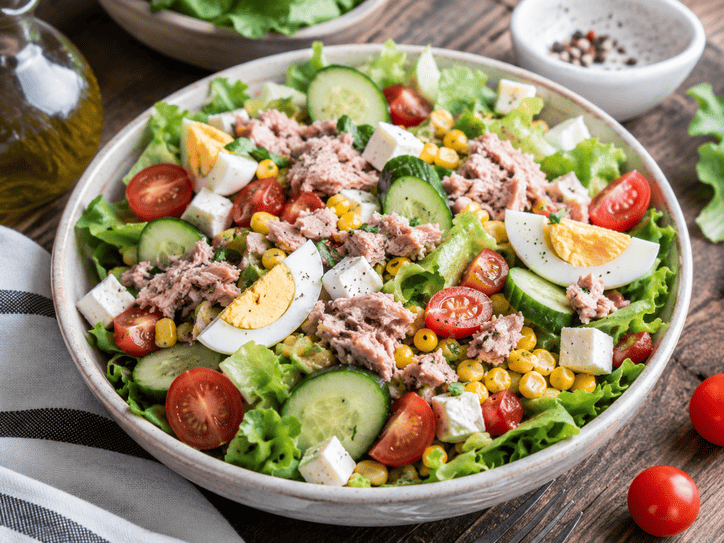 5. Salata consistenta cu ou ton sau branza