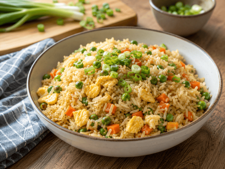 7. Orez cu legume si ou in stil asiatic