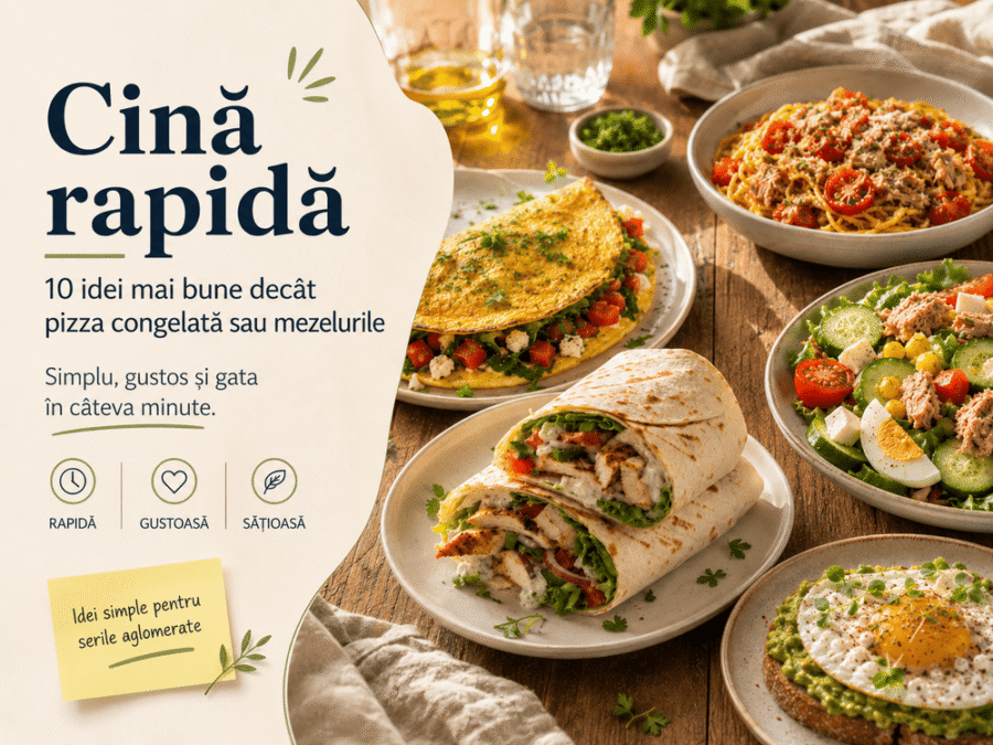 Cină rapidă 10 idei mai bune dec&acirc;t pizza congelată sau mezelurile